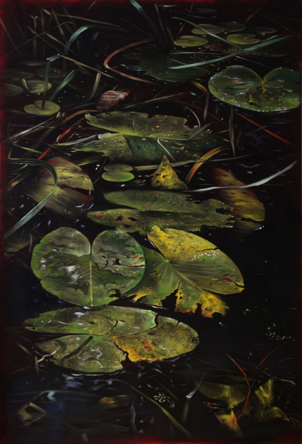 Pond lilies- right panel, Oil, 150 x 220 cm