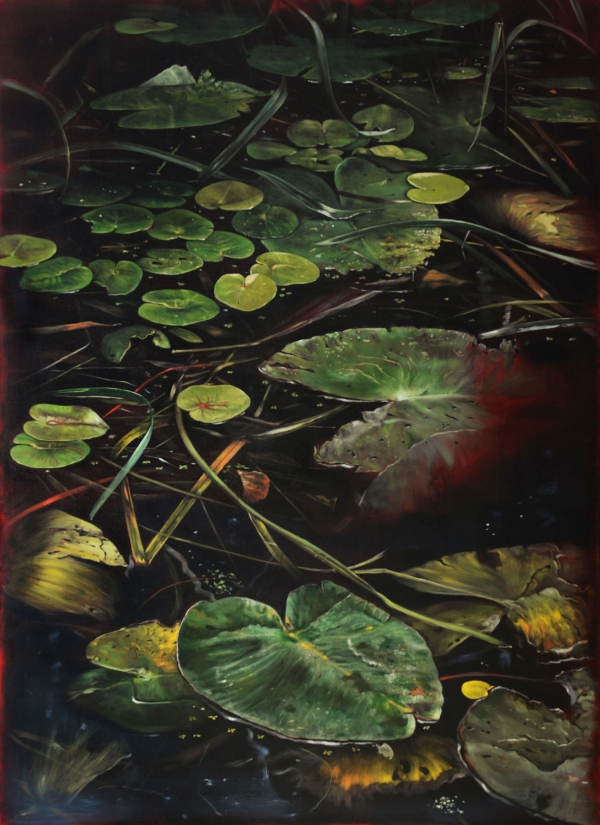 Pond lilies- central panel, Oil, 160 x 220 cm
