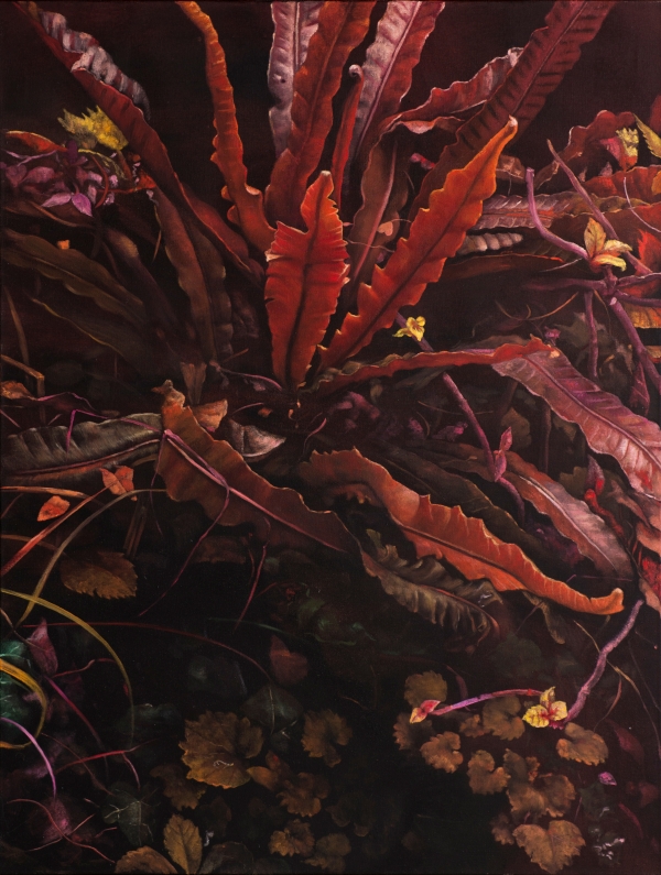 Purple Fern, Oil, 95 x 125 cm