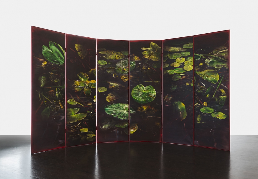 Pond Lilies - Folding Screen, Mixed media, 360 x 190 cm