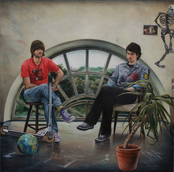 Die Gesandten/The ambassadors, Oil, 170 x 170 cm
