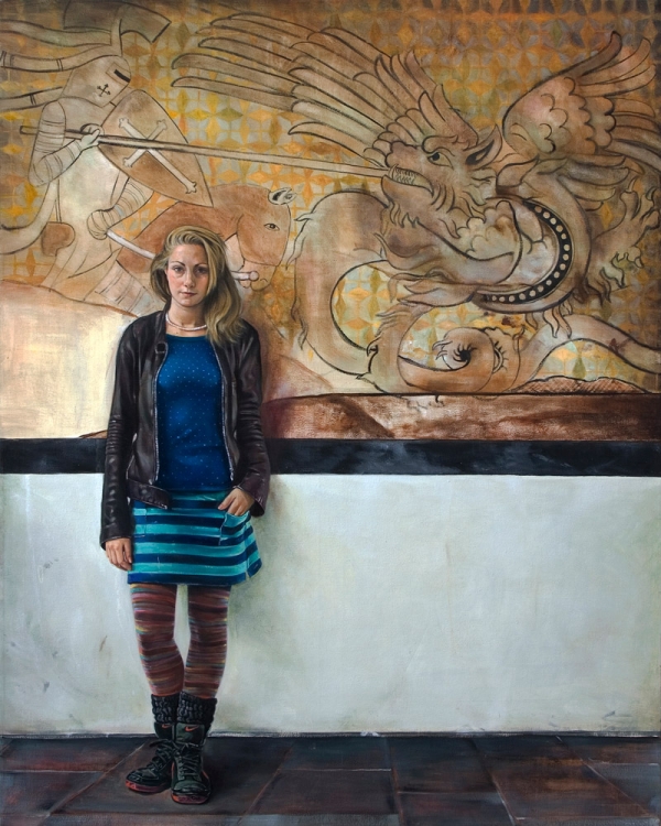 St. Georg, Oil, 140 x 180 cm