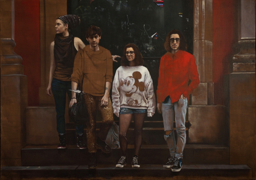 Anthony and his friends, Oil, 150 x 210 cm