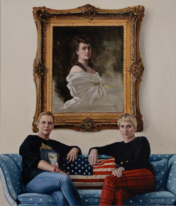 Sylvia von Metzler und Sybille Wirth, Oil, 125 x 160 cm