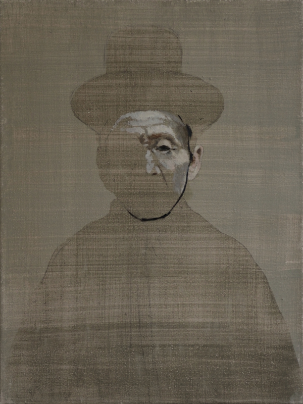 Ur-Großvater–grau, Oil, 30 x 40 cm