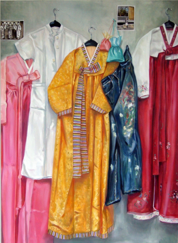 Hanbok Komposition, Oil, 135 x 170 cm