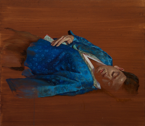 Study for The dead man, Oil, 75 x 65 cm