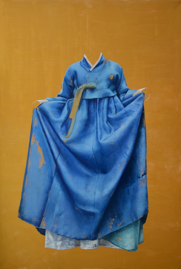 Hanbok on gold, Oil, 130 x 190 cm