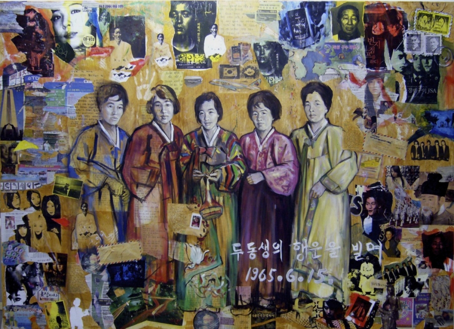 Alles Gute den zwei Schwestern, Mixed media, 230 x 175 cm