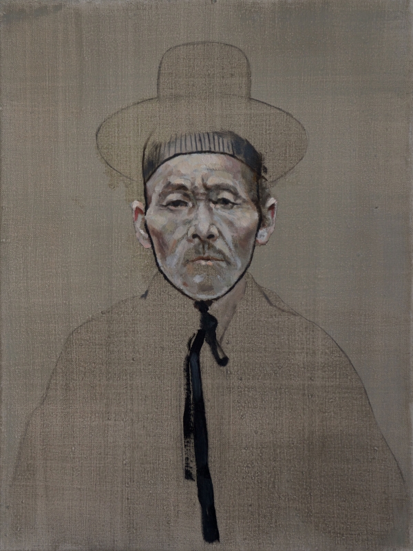 Ur-Großvater – grau, Oil, 30 x 40 cm