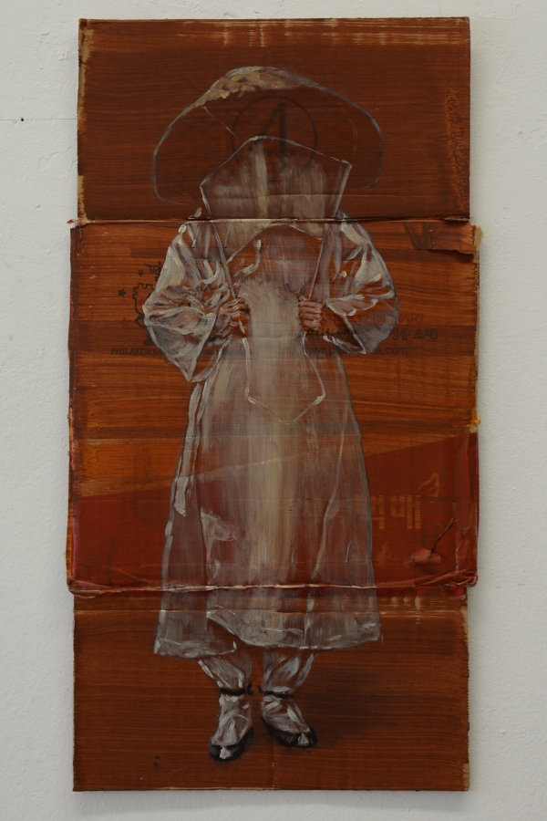 The  mourner– study, Oil, 31 x 59 cm